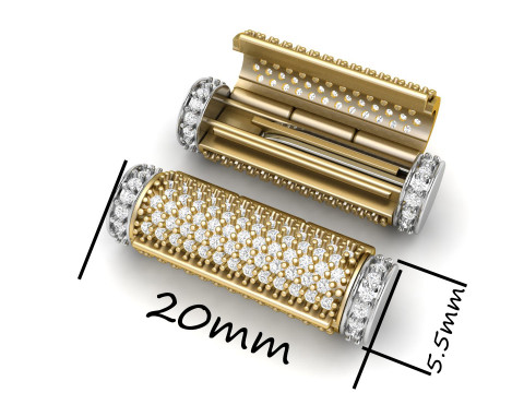 5 and half mm Round Flip Diamond Lock Box for Chain and Necklace 3Dプリントモデル