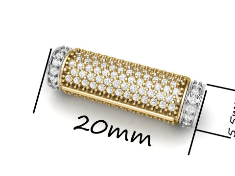 5 and half mm Round Flip Diamond Lock Box for Chain and Necklace 3D Print Model