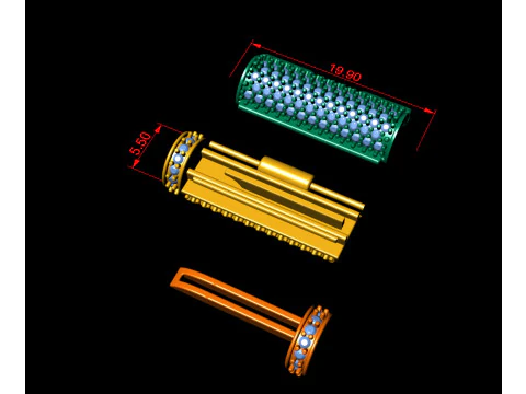 5 and half mm Round Flip Diamond Lock Box for Chain and Necklace 3D Print Model