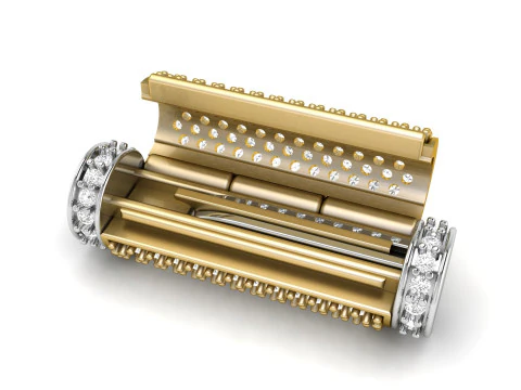 5 and half mm Round Flip Diamond Lock Box for Chain and Necklace 3D Print Model