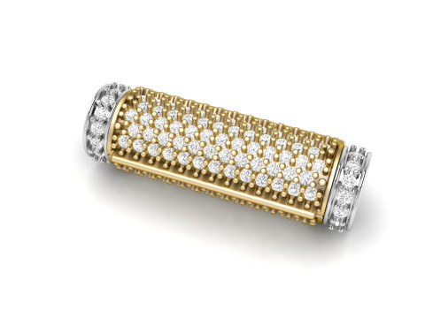 5 and half mm Round Flip Diamond Lock Box for Chain and Necklace 3D 打印模型