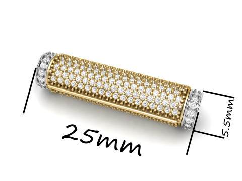 5 and half mm long Round Flip Diamond Lock Box for Chain and Necklace Model Cetak 3D
