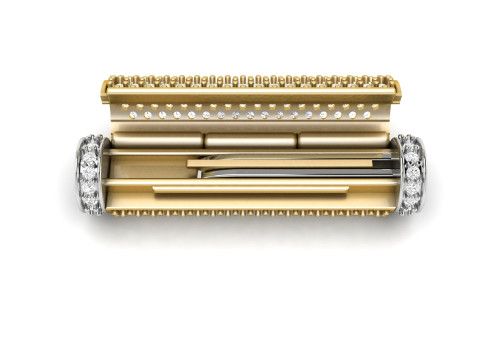 5 and half mm long Round Flip Diamond Lock Box for Chain and Necklace Model Cetak 3D