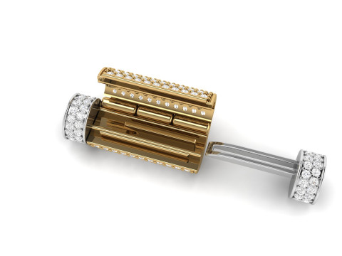 6 mm Round Flip Diamond Lock Box for Chain and Necklace Model Cetak 3D