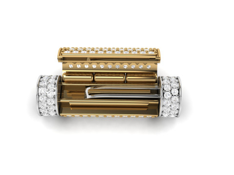 6 mm Round Flip Diamond Lock Box for Chain and Necklace Model Cetak 3D