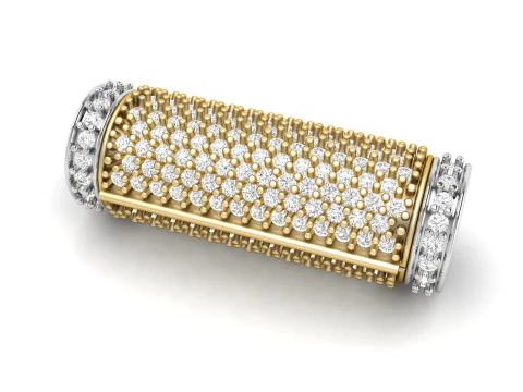 7mm Round Flip Diamond Lock Box for Chain and Necklace 3D Print Model