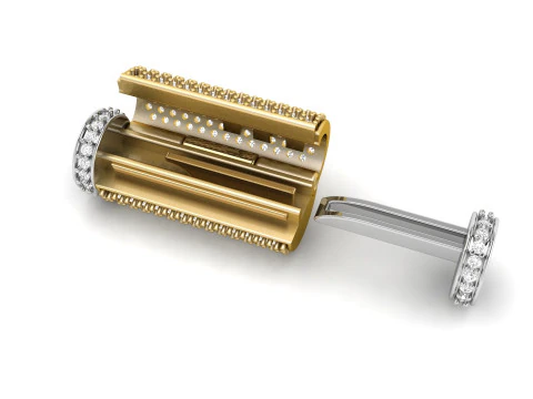 7mm Round Flip Diamond Lock Box for Chain and Necklace 3D Print Model
