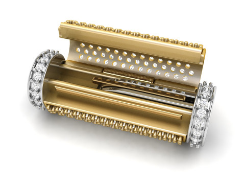 7mm Round Flip Diamond Lock Box for Chain and Necklace 3Dプリントモデル