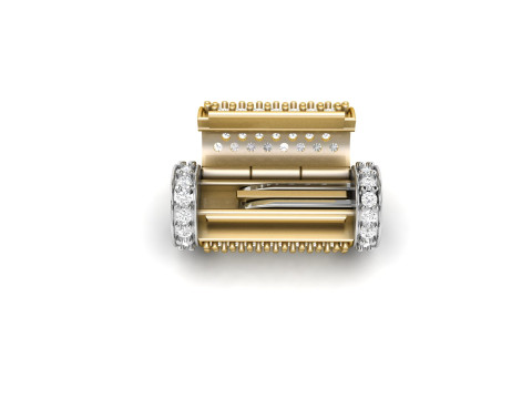 8 mm x 20 mm Round Flip Diamond Lock Box for Chain and Necklace Modelo de Impressão 3D