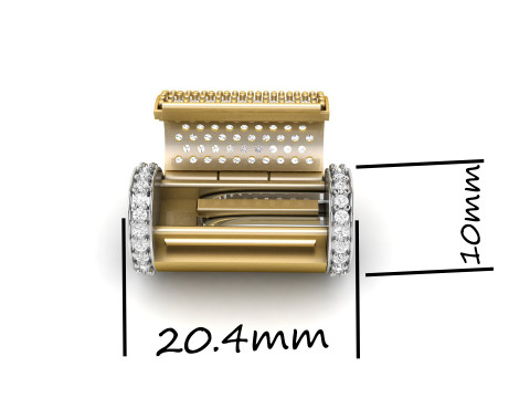 10mm Round Flip Diamond Lock Box for Chain and Necklace Model Cetak 3D