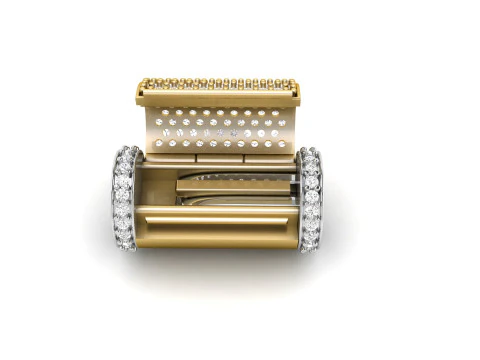 10mm Round Flip Diamond Lock Box for Chain and Necklace 3D Print Model