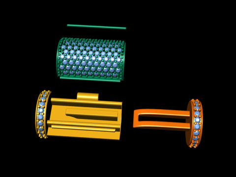 10mm Round Flip Diamond Lock Box for Chain and Necklace Model Cetak 3D