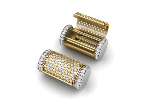 10mm Round Flip Diamond Lock Box for Chain and Necklace Model Cetak 3D