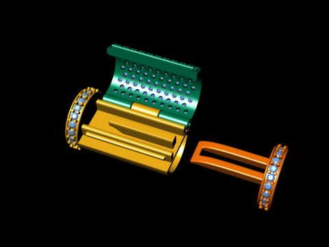10mm Round Flip Diamond Lock Box for Chain and Necklace Model Cetak 3D