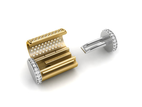 10mm Round Flip Diamond Lock Box for Chain and Necklace Model Cetak 3D