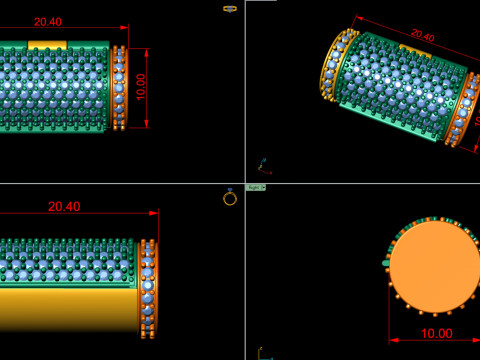 10mm Round Flip Diamond Lock Box for Chain and Necklace Model Cetak 3D