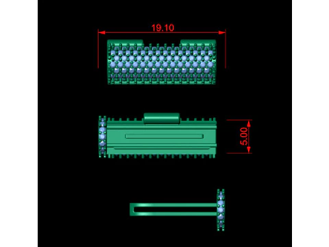 5 mm Round Bracelet Lock Box Combo of Plain and Diamond 3D Print Model