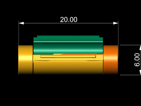 6 mm Round Bracelet Lock Box Combo of Plain and Diamond 3Dプリントモデル