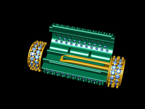 6 mm Round Bracelet Lock Box Combo of Plain and Diamond 3Dプリントモデル