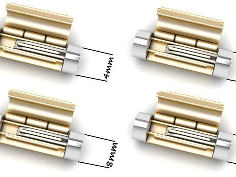 All Sizes Plain Gold Round Bracelet Lock Boxes 3D Print Model