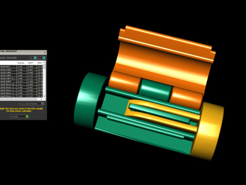 All Sizes Plain Gold Round Bracelet Lock Boxes Model Cetak 3D