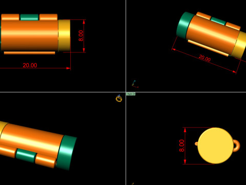All Sizes Plain Gold Round Bracelet Lock Boxes Model Cetak 3D