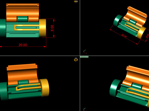All Sizes Plain Gold Round Bracelet Lock Boxes Model Cetak 3D