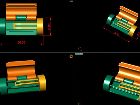 All Sizes Plain Gold Round Bracelet Lock Boxes 3D Print Model