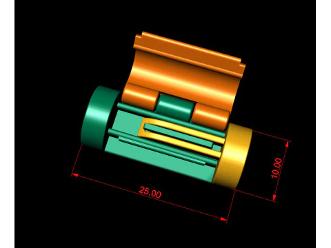 All Sizes Plain Gold Round Bracelet Lock Boxes 3D Print Model
