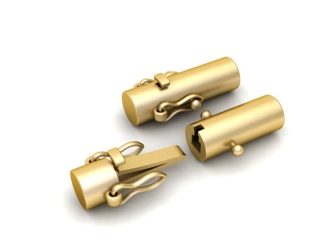 6mm Plain Gold Round Lock Type 2 3Dプリントモデル