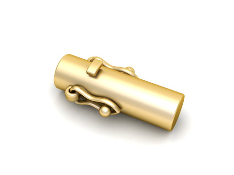6mm Plain Gold Round Lock Type 2 3Dプリントモデル