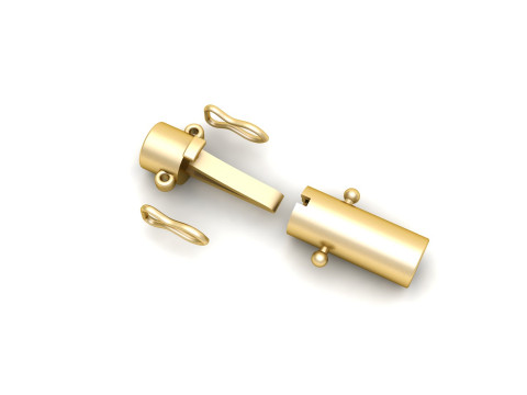 6mm Plain Gold Round Lock Type 2 3Dプリントモデル