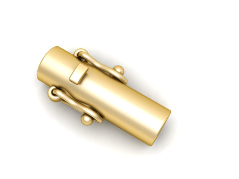 6mm Plain Gold Round Lock Type 2 3Dプリントモデル
