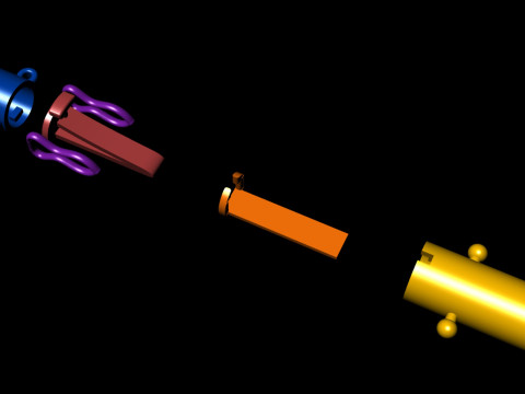 6mm Plain Gold Round Lock Type 2 3Dプリントモデル