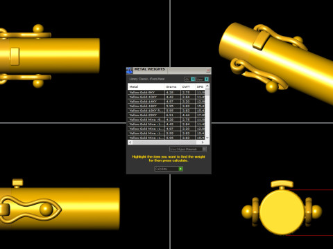 6mm Plain Gold Round Lock Type 2 3Dプリントモデル