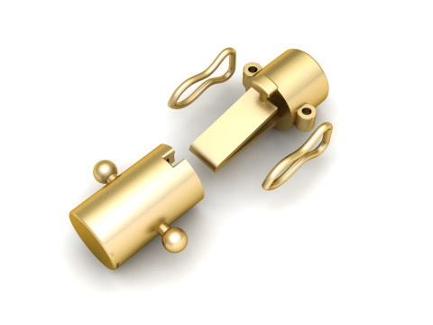 8mm Plain Gold Round Lock Type 2 3Dプリントモデル