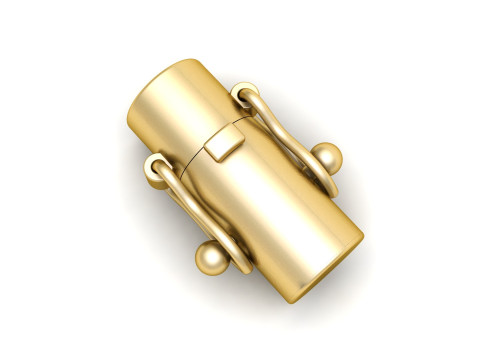 8mm Plain Gold Round Lock Type 2 3Dプリントモデル