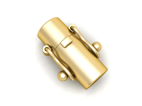 8mm Plain Gold Round Lock Type 2 3D Print Model