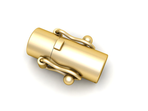 8mm Plain Gold Round Lock Type 2 3Dプリントモデル