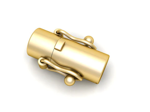 8mm Plain Gold Round Lock Type 2 3D Print Model