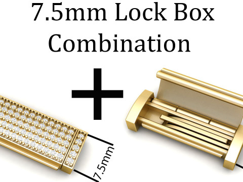 7 and half mm Diamond and Plain Lock Combination 3D-printmodel