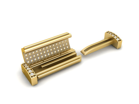 7 and half mm Diamond and Plain Lock Combination 3D Принт Модель