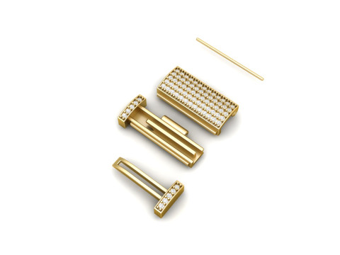 7 and half mm Diamond and Plain Lock Combination 3D Принт Модель