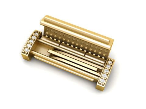 7mm Diamond and Plain Lock Combination 3Dプリントモデル