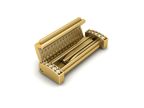 7mm Diamond and Plain Lock Combination 3Dプリントモデル