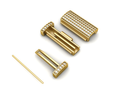 7mm Diamond and Plain Lock Combination 3Dプリントモデル