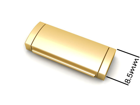 8 and half mm Rectangular Lock Box Combo of Plain and Diamond 3Dプリントモデル
