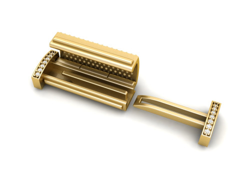 9 mm Rectangular Lock Box Combo of Plain and Diamond 3Dプリントモデル