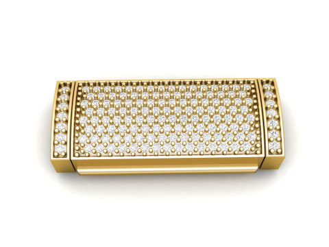 9 mm Rectangular Lock Box Combo of Plain and Diamond 3Dプリントモデル