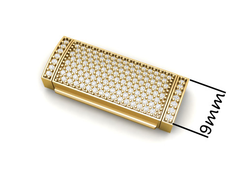 9 mm Rectangular Lock Box Combo of Plain and Diamond 3Dプリントモデル
